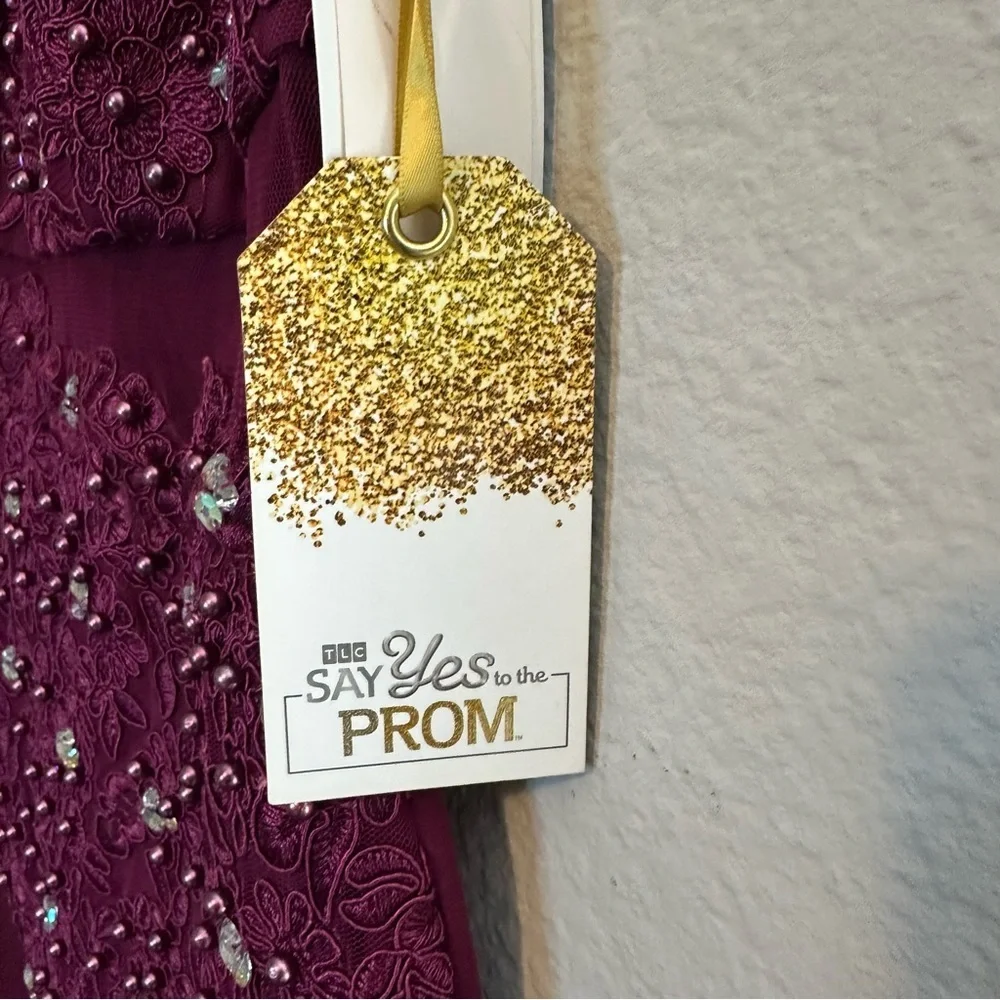 Say Yes To The Prom Womens Illusion Gown Dress Size Small